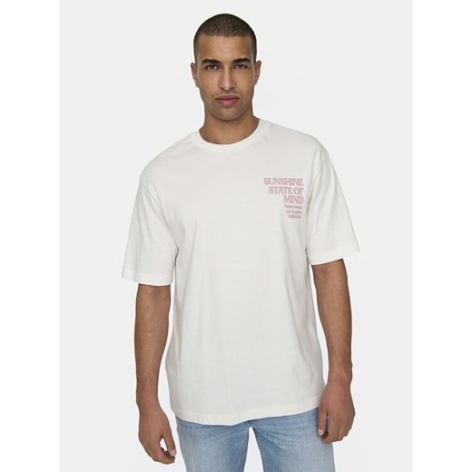 Only & Sons T-Shirt Kenny 22028736 Biały Relaxed Fit ze sklepu MODIVO w kategorii T-shirty męskie - zdjęcie 182755010