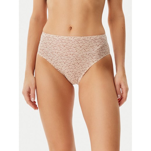 Chantelle Figi klasyczne z wysokim stanem Soft Stretch C11DC9 Beżowy ze sklepu MODIVO w kategorii Majtki damskie - zdjęcie 182755054