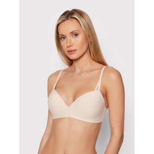 Calvin Klein Underwear Biustonosz bezfiszbinowy 000QF6017E Beżowy ze sklepu MODIVO w kategorii Biustonosze - zdjęcie 182755120