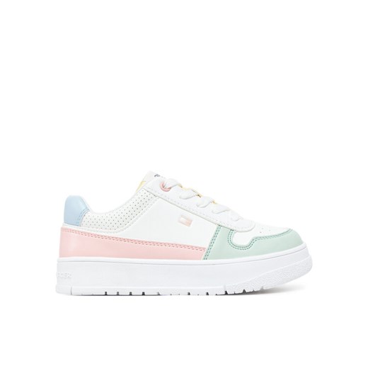 Tommy Hilfiger Sneakersy Low Cut Lace-Up Sneaker T3A9-33740-1355 M Biały ze sklepu MODIVO w kategorii Trampki dziecięce - zdjęcie 182755154