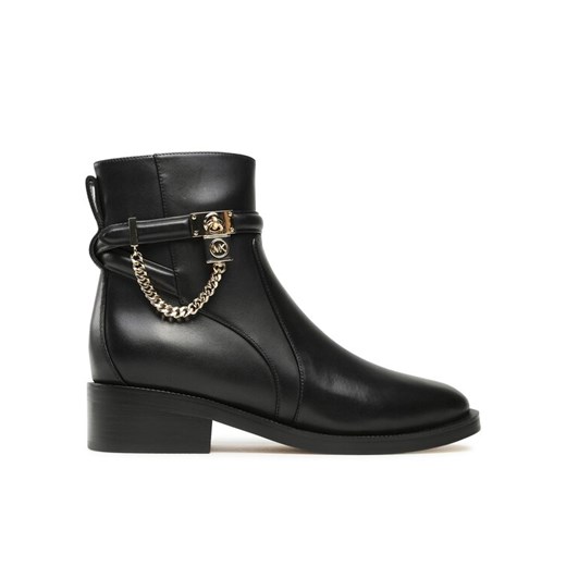 MICHAEL Michael Kors Botki Hamilton Flat Bootie 40F3HAME5L Czarny ze sklepu MODIVO w kategorii Botki - zdjęcie 182755181