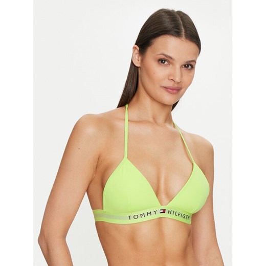 Tommy Hilfiger Góra od bikini UW0UW04109 Zielony ze sklepu MODIVO w kategorii Stroje kąpielowe - zdjęcie 182755313