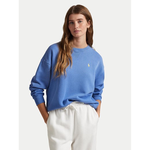 Polo Ralph Lauren Bluza 211943006017 Niebieski Relaxed Fit ze sklepu MODIVO w kategorii Bluzy damskie - zdjęcie 182755342