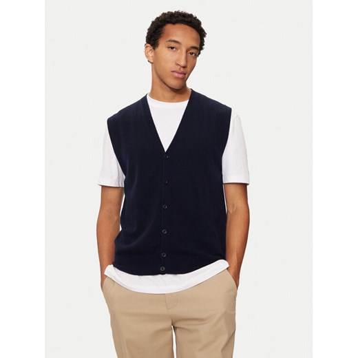 United Colors Of Benetton Kardigan 1002U601G Granatowy Regular Fit ze sklepu MODIVO w kategorii Swetry męskie - zdjęcie 182755361