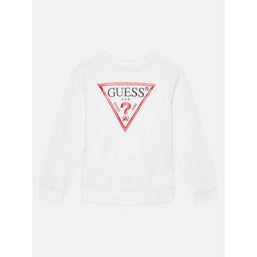 Guess Bluza L73Q09 KAUG0 Biały Regular Fit ze sklepu MODIVO w kategorii Bluzy chłopięce - zdjęcie 182755441