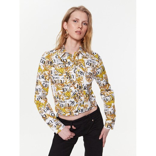 Versace Jeans Couture Kurtka jeansowa 74HAS453 Biały Regular Fit ze sklepu MODIVO w kategorii Kurtki damskie - zdjęcie 182755674