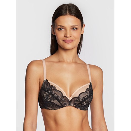 Chantelle Biustonosz z fiszbiną Midnight Flowers C12N10 Czarny ze sklepu MODIVO w kategorii Biustonosze - zdjęcie 182755680