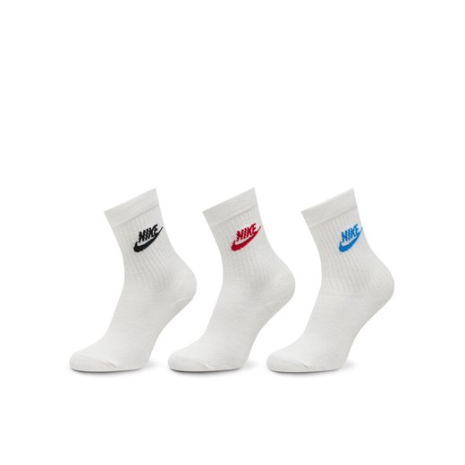 Nike Zestaw 3 par wysokich skarpet damskich DX5025 Biały Nike XL MODIVO