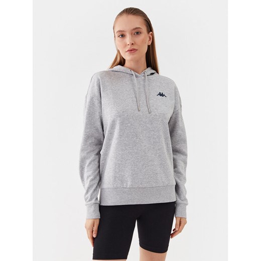 Kappa Bluza 710067 Szary Regular Fit ze sklepu MODIVO w kategorii Bluzy damskie - zdjęcie 182755820
