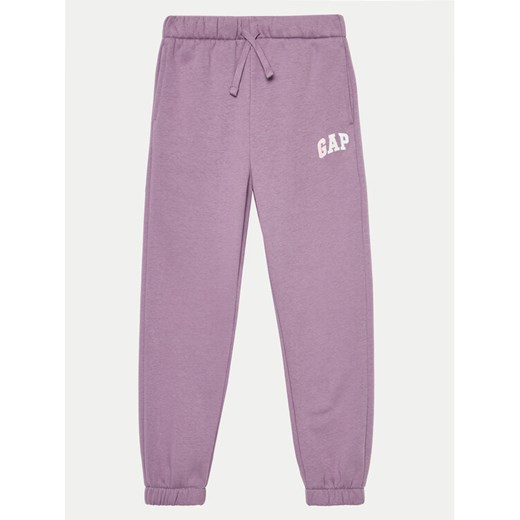 Gap Spodnie dresowe 645535-02 Fioletowy Relaxed Fit ze sklepu MODIVO w kategorii Spodnie dziewczęce - zdjęcie 182755854