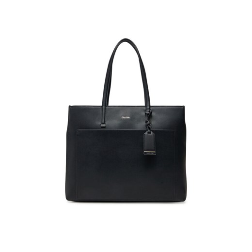 Calvin Klein Torebka Ck Must Medium Shopper W/Pocket K60K613019 Czarny ze sklepu MODIVO w kategorii Torby Shopper bag - zdjęcie 182755912