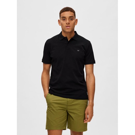 Selected Homme Polo 16087839 Czarny Regular Fit ze sklepu MODIVO w kategorii T-shirty męskie - zdjęcie 182756071