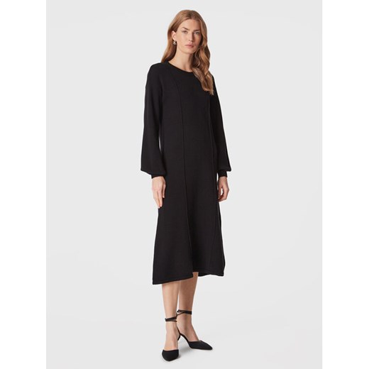 United Colors Of Benetton Sukienka dzianinowa 1244DV00I Czarny Relaxed Fit ze sklepu MODIVO w kategorii Sukienki - zdjęcie 182756113