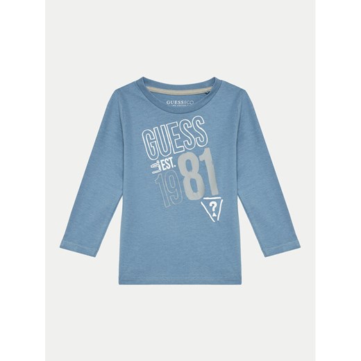 Guess Bluzka N4BI18 I3Z14 Niebieski Regular Fit ze sklepu MODIVO w kategorii Bluzki dziewczęce - zdjęcie 182756163