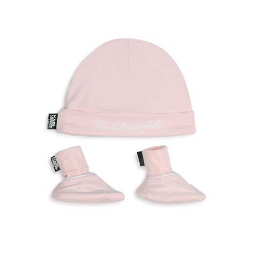 Karl Lagerfeld Kids Zestaw Czapka i Skarpety Z30180 Różowy ze sklepu MODIVO w kategorii Czapki dziecięce - zdjęcie 182756172
