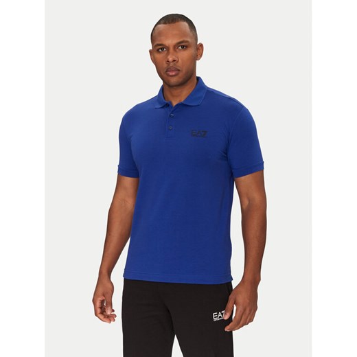 EA7 Emporio Armani Polo 8NPF14 PJVQZ UA031 Niebieski Regular Fit ze sklepu MODIVO w kategorii T-shirty męskie - zdjęcie 182756202