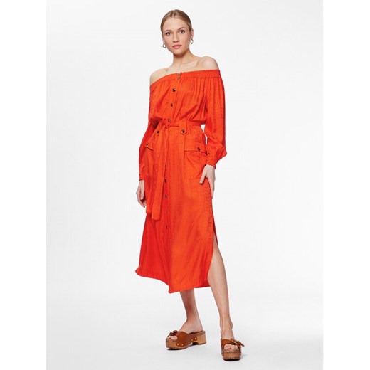 TWINSET Sukienka letnia 231TT2141 Pomarańczowy Regular Fit ze sklepu MODIVO w kategorii Sukienki - zdjęcie 182756243