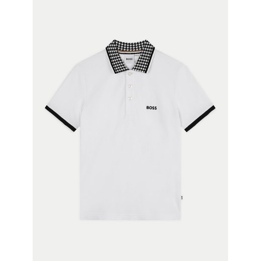 Boss Polo J51177 S Biały Slim Fit ze sklepu MODIVO w kategorii T-shirty chłopięce - zdjęcie 182756280