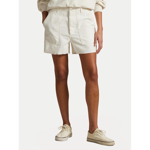 Polo Ralph Lauren Szorty materiałowe 211949934002 Écru Relaxed Fit ze sklepu MODIVO w kategorii Szorty - zdjęcie 182756332