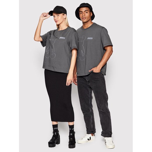 2005 T-Shirt Unisex Horned Szary Relaxed Fit ze sklepu MODIVO w kategorii Bluzki damskie - zdjęcie 182756333