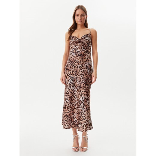 Guess Sukienka codzienna W5GK85 WH9C2 Brązowy Regular Fit ze sklepu MODIVO w kategorii Sukienki - zdjęcie 182756340