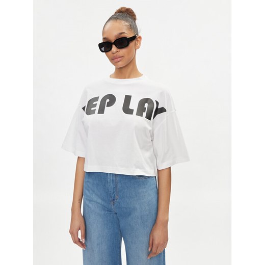 Replay T-Shirt W3798N.000.23608P Biały Relaxed Fit Replay XL MODIVO