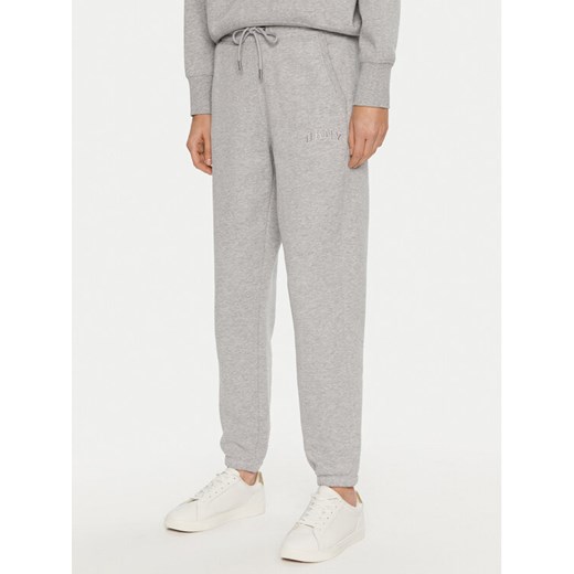 DKNY Sport Spodnie dresowe DP4P3471 Szary Regular Fit ze sklepu MODIVO w kategorii Spodnie damskie - zdjęcie 182756403