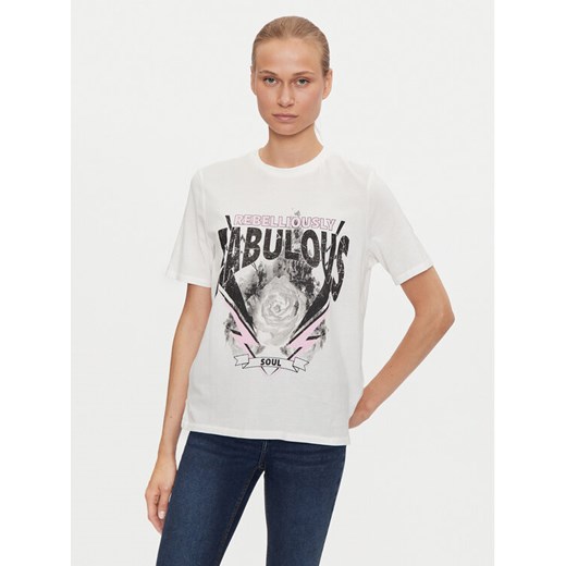 ONLY T-Shirt Lulu 15307345 Biały Regular Fit ze sklepu MODIVO w kategorii Bluzki damskie - zdjęcie 182756451