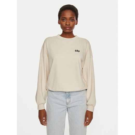 Gap Bluza 476351-01 Beżowy Regular Fit ze sklepu MODIVO w kategorii Bluzy damskie - zdjęcie 182756474