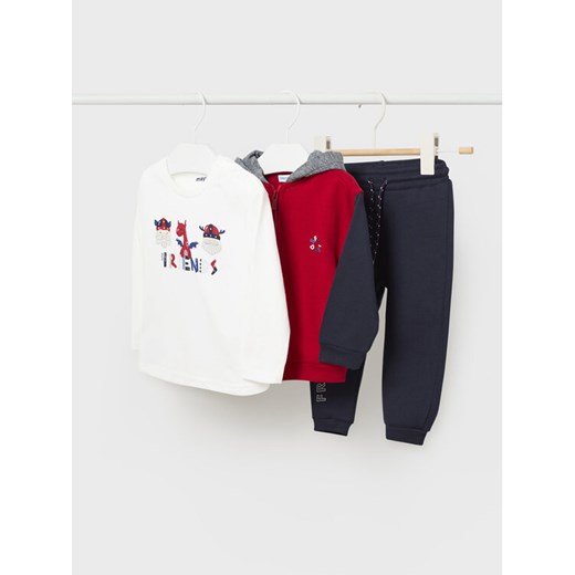 Mayoral Komplet bluza, bluzka i spodnie 2.875 Czerwony Regular Fit ze sklepu MODIVO w kategorii Komplety niemowlęce - zdjęcie 182756504