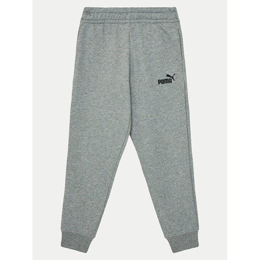 Puma Spodnie dresowe Ess No. 1 Logo 684914 Szary Regular Fit ze sklepu MODIVO w kategorii Spodnie chłopięce - zdjęcie 182756600