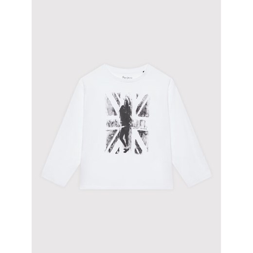 Pepe Jeans Bluzka Brenda PG502918 Biały Regular Fit ze sklepu MODIVO w kategorii T-shirty chłopięce - zdjęcie 182756634
