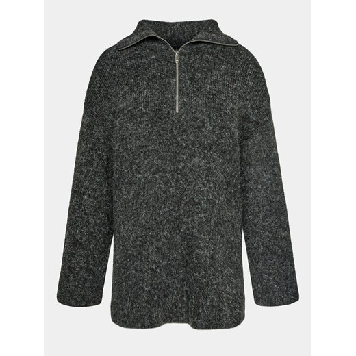 Gina Tricot Sweter 21066 Szary Regular Fit ze sklepu MODIVO w kategorii Swetry damskie - zdjęcie 182756640