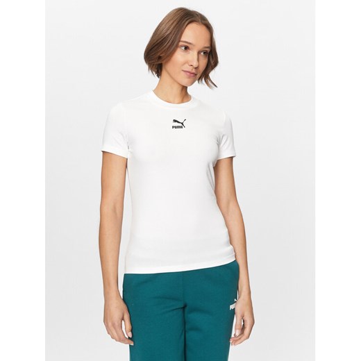Puma T-Shirt Classics 535610 Biały Tight Fit Puma L MODIVO