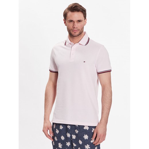 Tommy Hilfiger Polo 1985 MW0MW30750 Różowy Slim Fit ze sklepu MODIVO w kategorii T-shirty męskie - zdjęcie 182756852