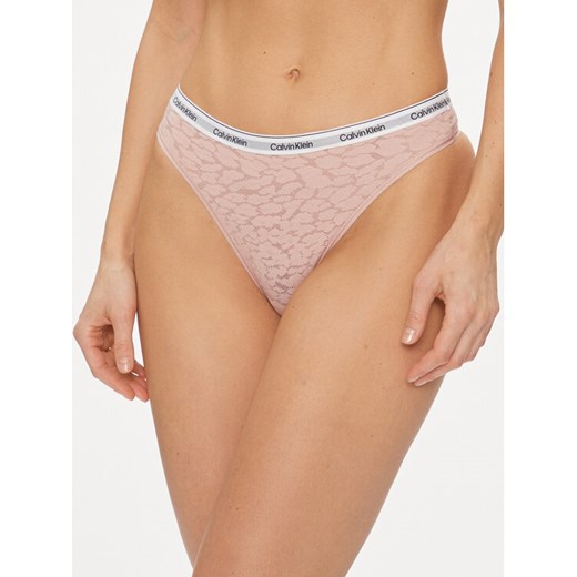 Calvin Klein Underwear Stringi 000QD5051E Różowy ze sklepu MODIVO w kategorii Majtki damskie - zdjęcie 182756862