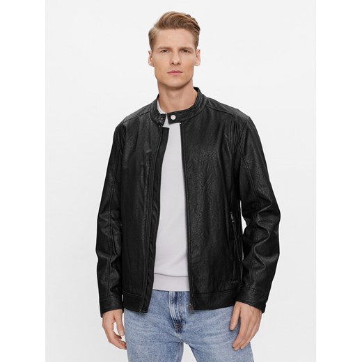 Guess Kurtka z imitacji skóry M4RL08 WFW30 Czarny Regular Fit ze sklepu MODIVO w kategorii Kurtki męskie - zdjęcie 182756901
