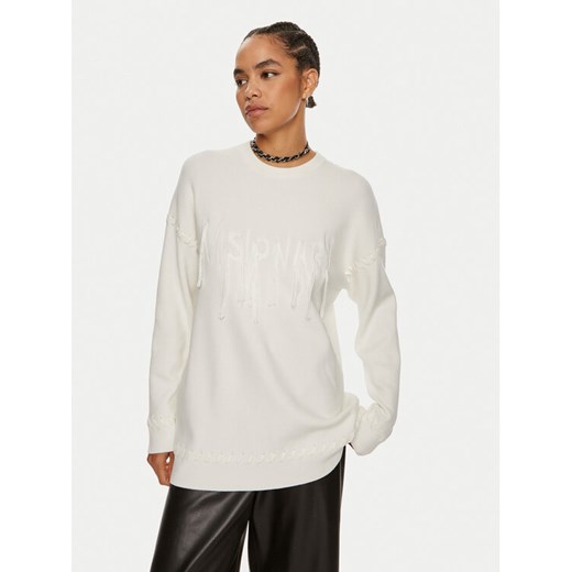 Patrizia Pepe Sweter 8K0238 K207-W146 Biały Regular Fit ze sklepu MODIVO w kategorii Swetry damskie - zdjęcie 182757002