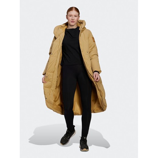 adidas Kurtka puchowa Big Baffle HN9938 Beżowy Regular Fit ze sklepu MODIVO w kategorii Kurtki damskie - zdjęcie 182757053
