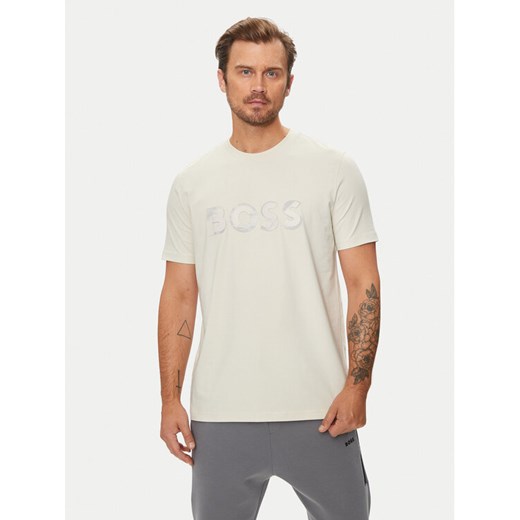 Boss T-Shirt Jagged 1 50519365 Écru Relaxed Fit ze sklepu MODIVO w kategorii T-shirty męskie - zdjęcie 182757073