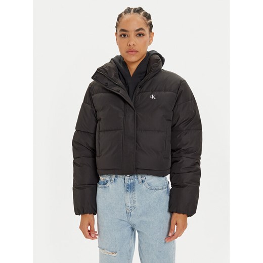 Calvin Klein Jeans Kurtka zimowa J20J224615 Czarny Regular Fit ze sklepu MODIVO w kategorii Kurtki damskie - zdjęcie 182757131