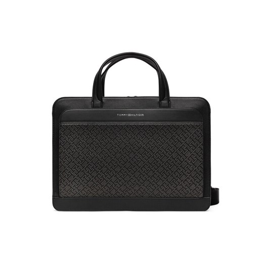 Tommy Hilfiger Torba na laptopa Monogram AM0AM12706 Czarny ze sklepu MODIVO w kategorii Torby na laptopa - zdjęcie 182757160