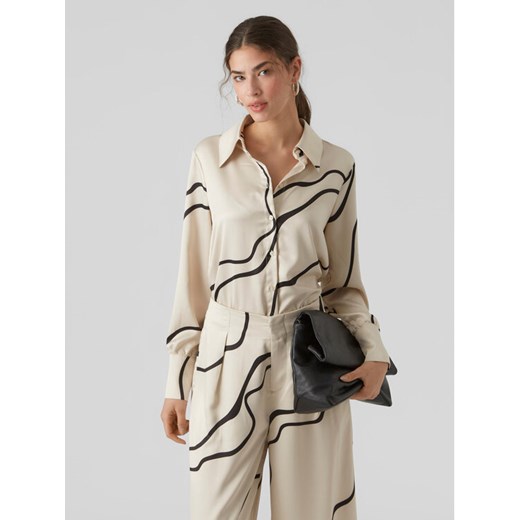 Vero Moda Koszula 10295431 Écru Regular Fit ze sklepu MODIVO w kategorii Koszule damskie - zdjęcie 182757304