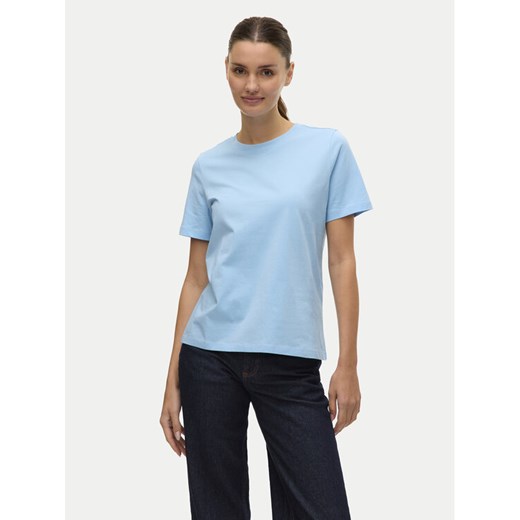 Vero Moda T-Shirt Paulina 10316991 Niebieski Regular Fit ze sklepu MODIVO w kategorii Bluzki damskie - zdjęcie 182757332