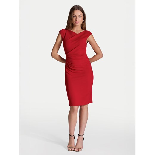 Swing Sukienka koktajlowa 5AI16700 Czerwony Slim Fit ze sklepu MODIVO w kategorii Sukienki - zdjęcie 182757462