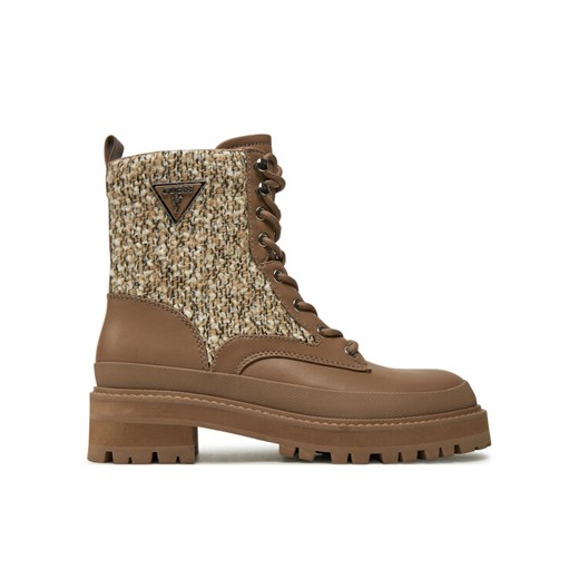 Guess Trapery Badany FLFBDN ELE10 Beżowy ze sklepu MODIVO w kategorii Workery damskie - zdjęcie 182757470