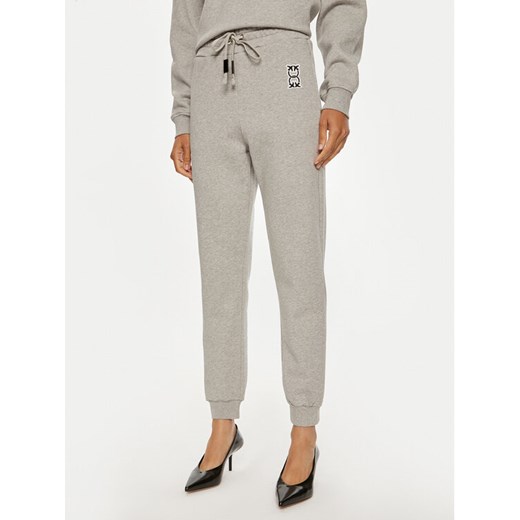 Pinko Spodnie dresowe Carico 100371 A23C Szary Regular Fit ze sklepu MODIVO w kategorii Spodnie damskie - zdjęcie 182757481