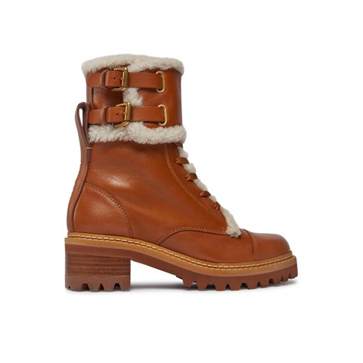 See By Chloé Botki SB39152C Brązowy ze sklepu MODIVO w kategorii Workery damskie - zdjęcie 182757554