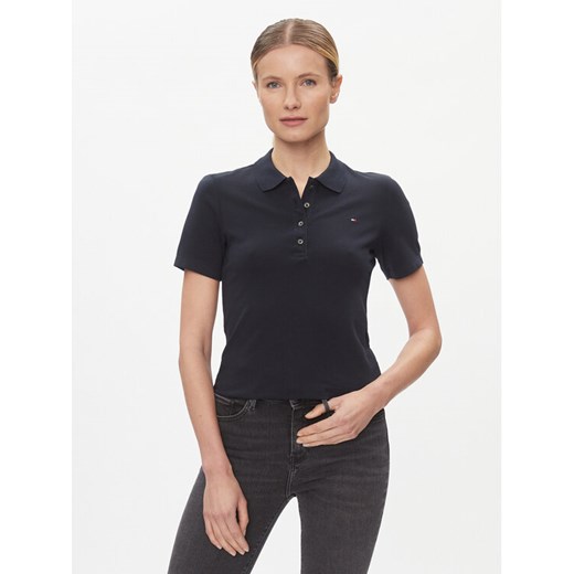 Tommy Hilfiger Polo 1985 WW0WW42047 Granatowy Slim Fit ze sklepu MODIVO w kategorii Bluzki damskie - zdjęcie 182757591