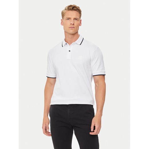 Boss Polo Passertip 50507699 Biały Slim Fit ze sklepu MODIVO w kategorii T-shirty męskie - zdjęcie 182757631